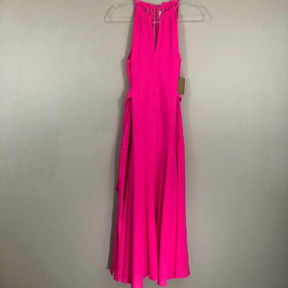 Rachel Roy Neon Pink Claudette Midi Dress NWT 4 - Picture 1 of 16